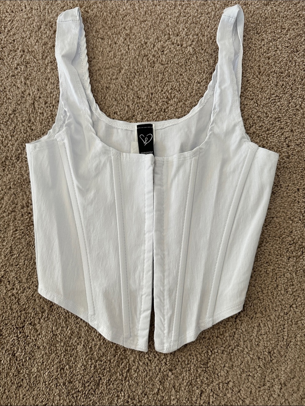 Windsor White Structured Corset Tank
